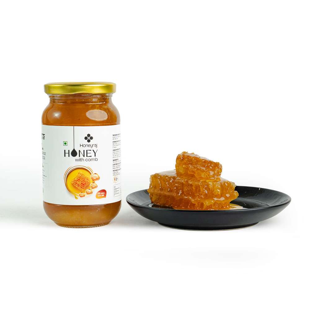Mixed Flower Honey with Comb 500g - Image 2